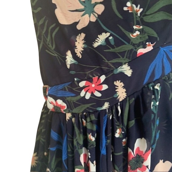 Meghan LA Floral Halter Maxi Dress M NWT Fairy Boho Chiffon Backless Ethereal - Picture 5 of 11